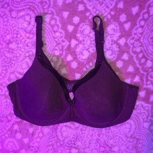 Purple bra with satin trim 40D